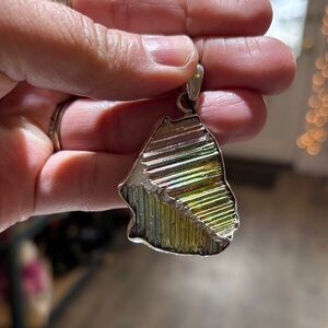 Sterling Silver Bismuth Pendant